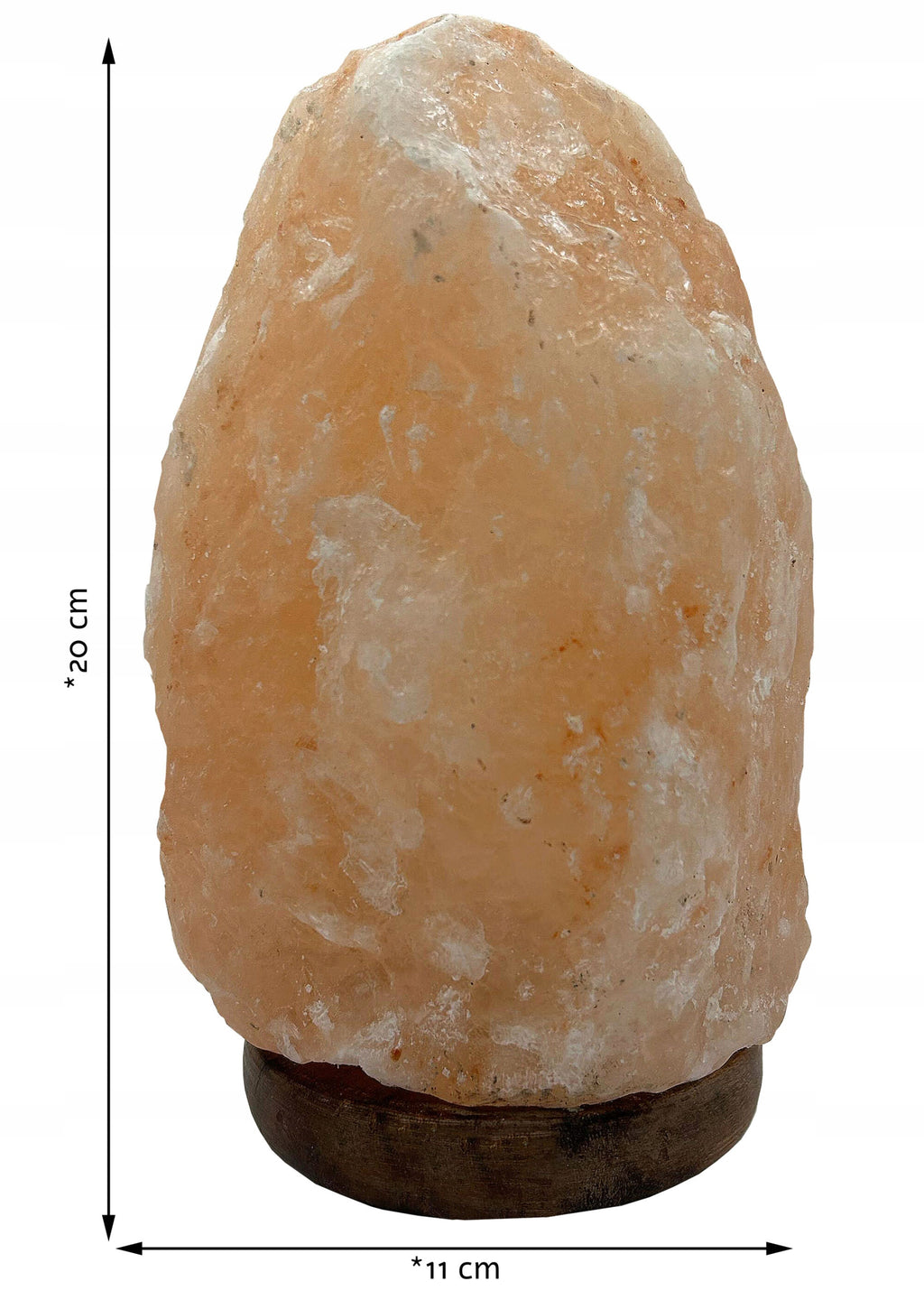 Himalaya Kristall Salzlampe – Handgefertigtes Naturprodukt mit Holzsockel