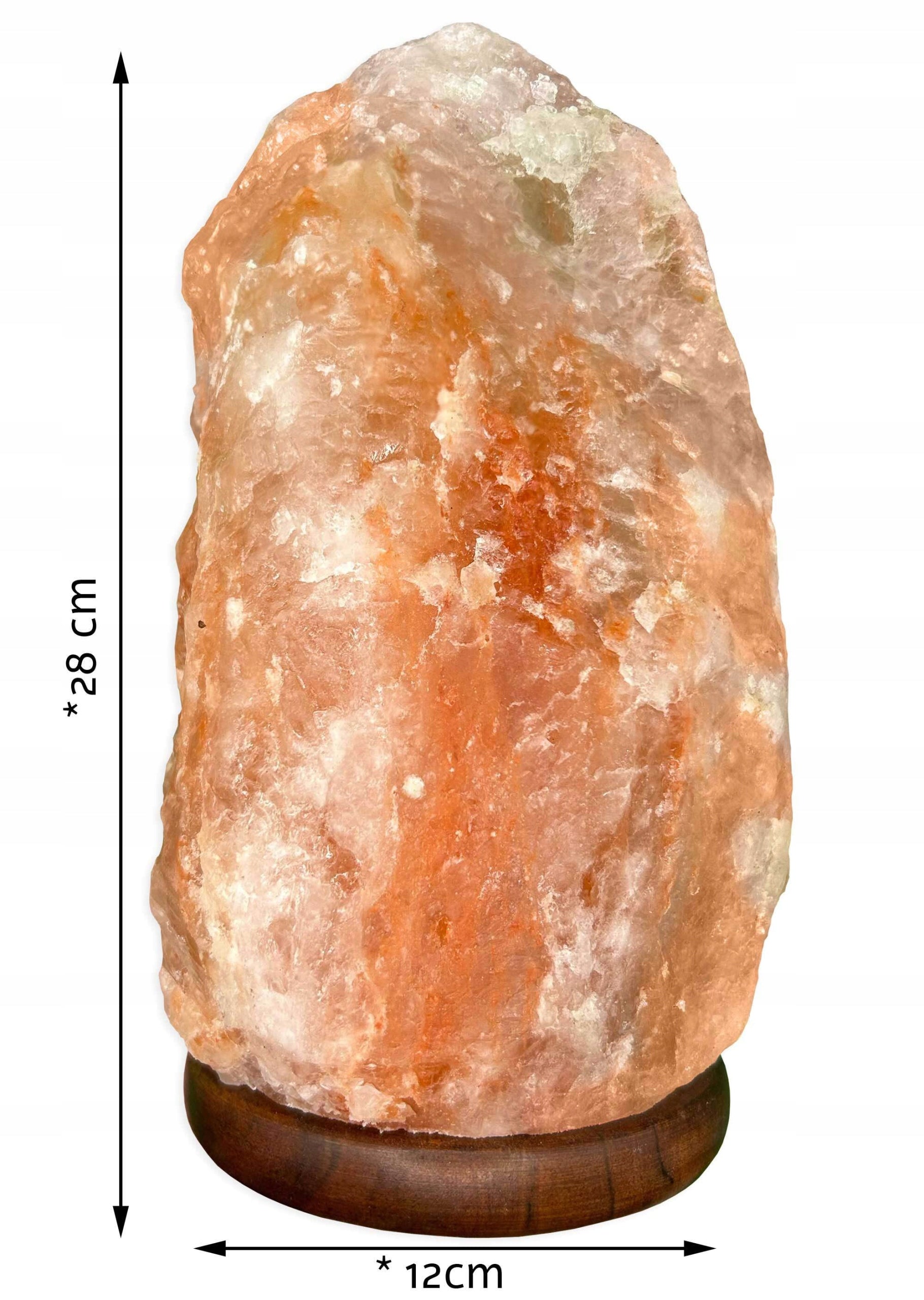 Himalaya Kristall Salzlampe – Handgefertigtes Naturprodukt mit Holzsockel