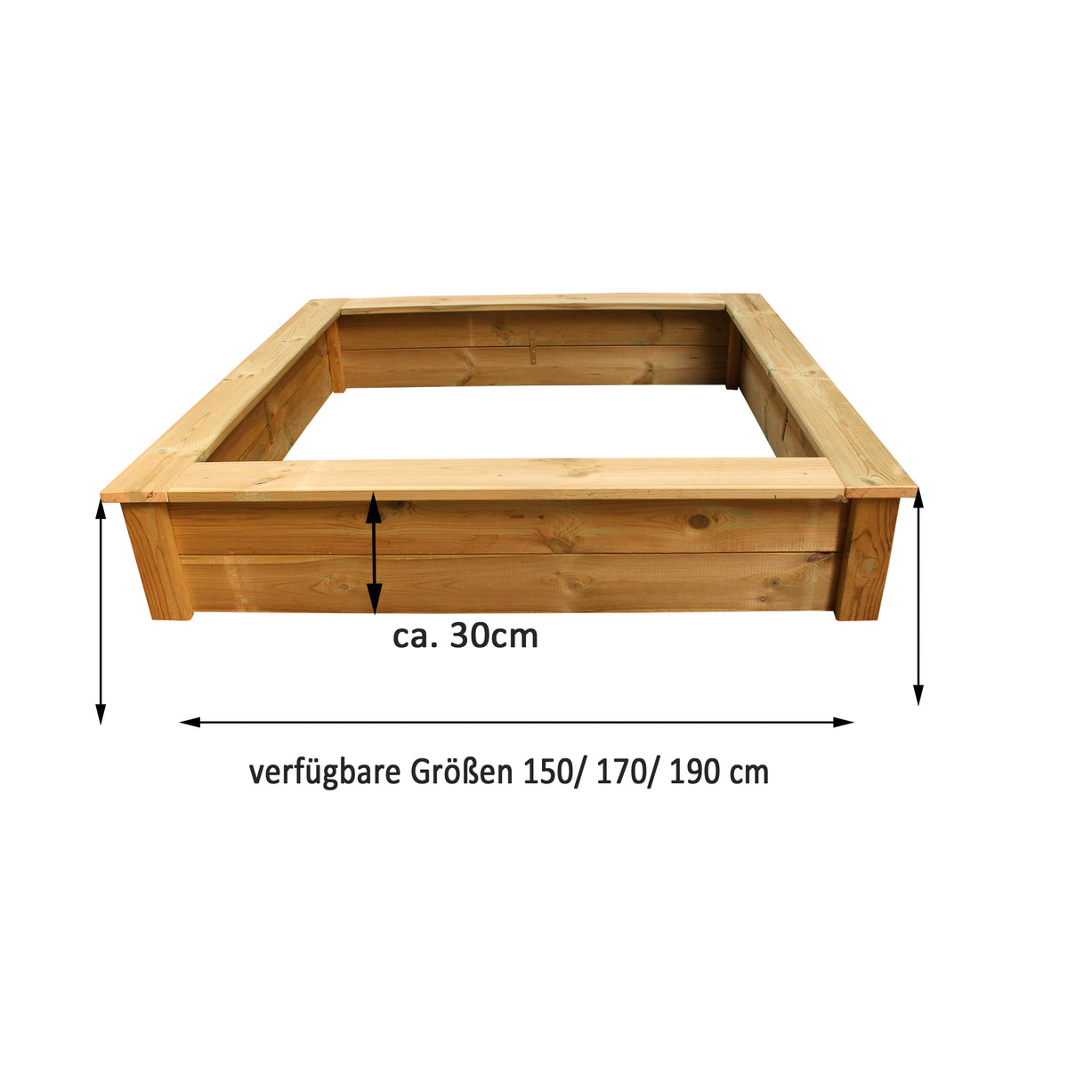 Sandkasten Imprägniert 150x150cm