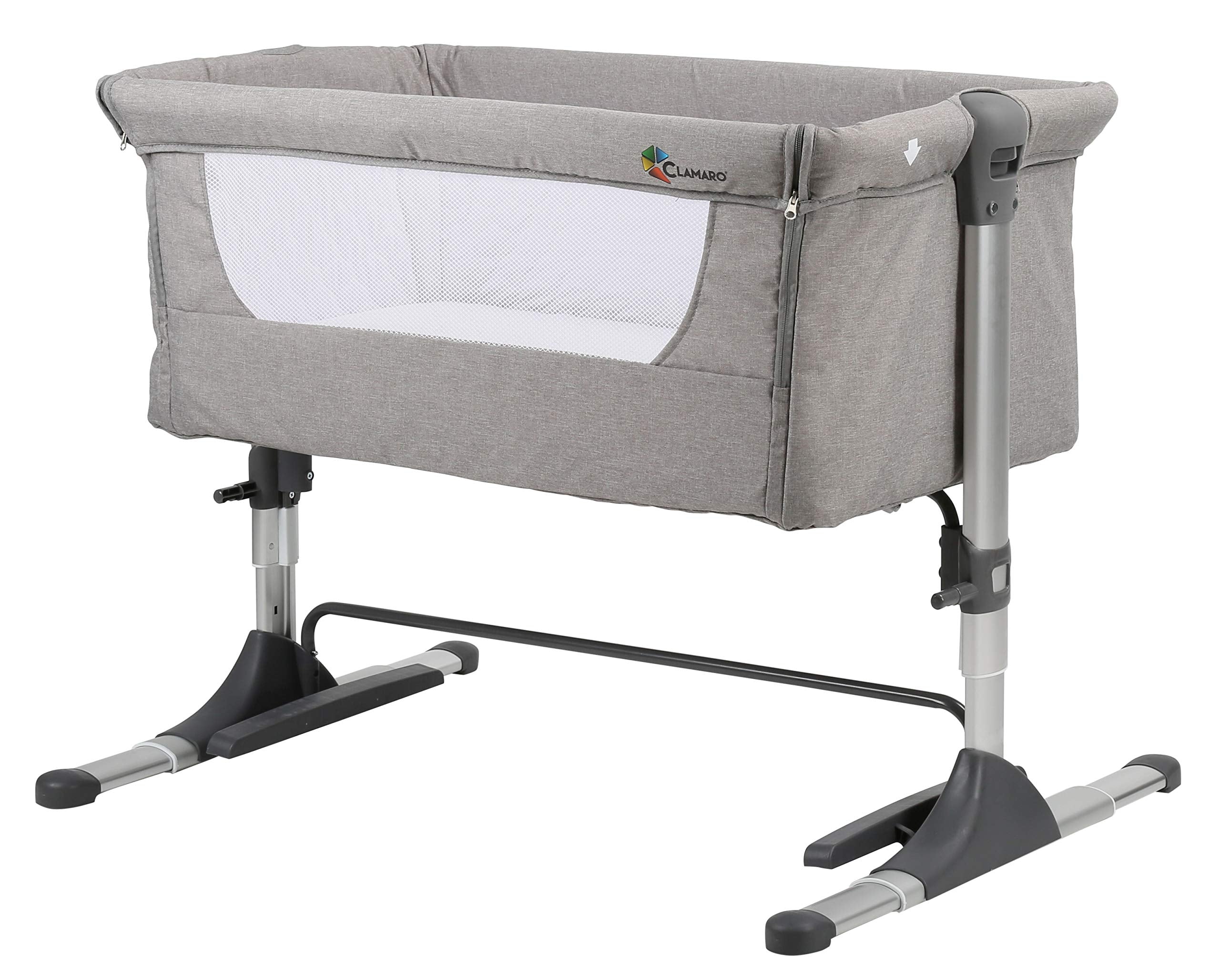 Baby Beistellbett 3in1 mit Matratze, 4-fach höhenverstellbar, klappbar Clamaro