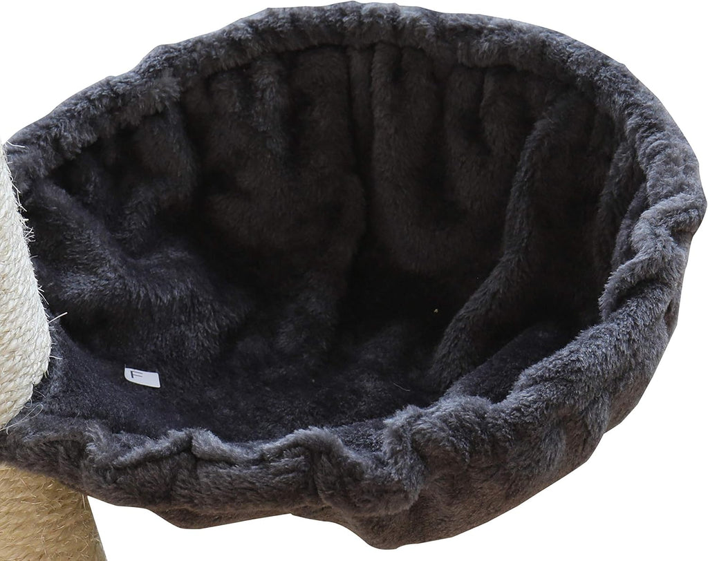 Katzenbaum deckenhoch XXL höhenverstellbar 240-275cm, Kratzbaum Grau (B-Ware)