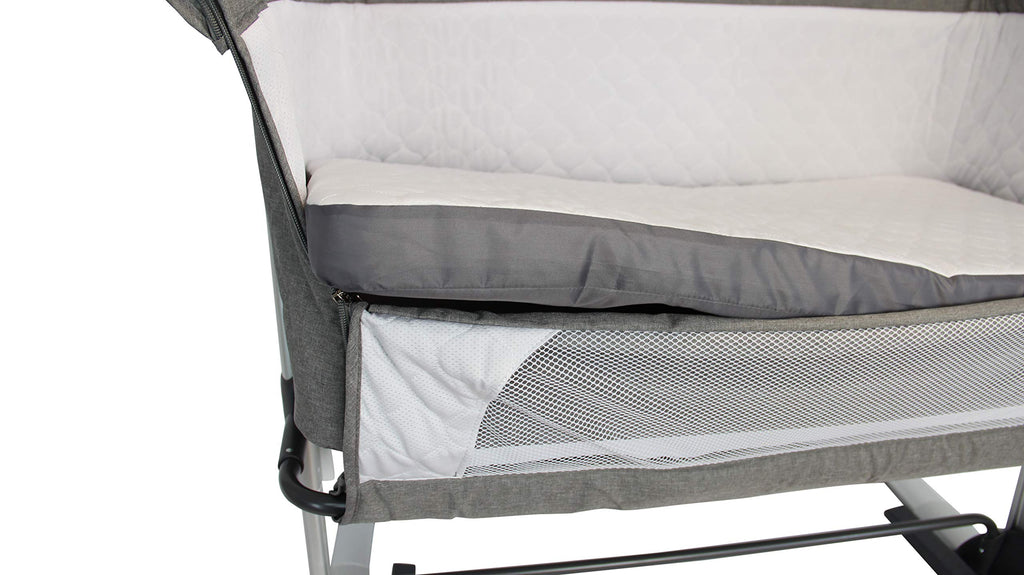 Baby Beistellbett 3in1 mit Matratze, 4-fach höhenverstellbar, klappbar Clamaro