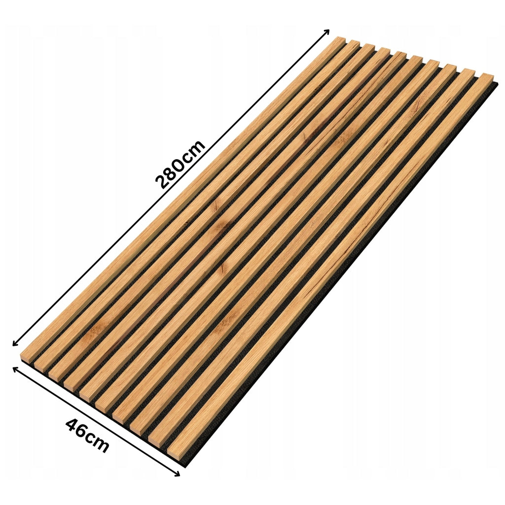 Eiche Gold Wandlamellen Paneel 2800x460x18mm - 10 Leisten auf Filz