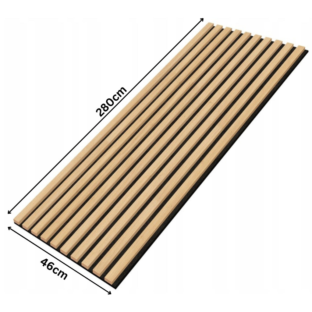 Helle Eiche Wandlamellen Paneel 2800x460x18mm - 10 Leisten auf Filz