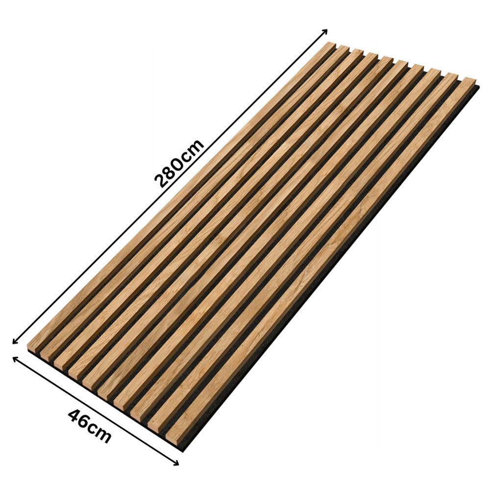 Eiche Enkel Wandlamellen Paneel 2800x460x18mm - 10 Leisten auf Filz