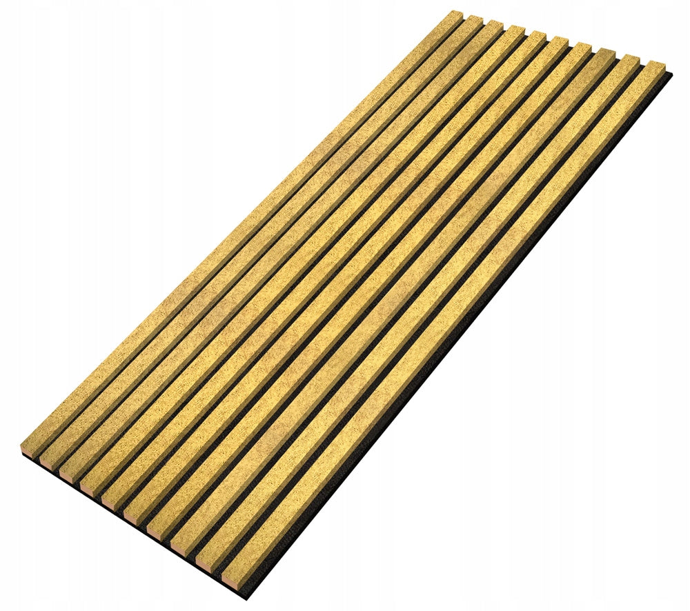 Gold mit Struktur Wandlamellen Paneel 2800x460x18mm - 10 Leisten auf Filz