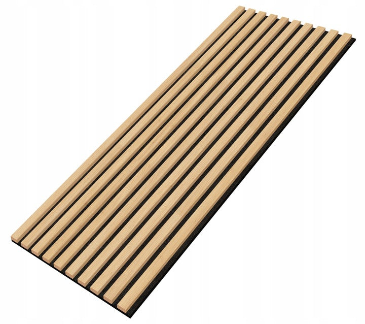 Helle Eiche Wandlamellen Paneel 2800x460x18mm - 10 Leisten auf Filz