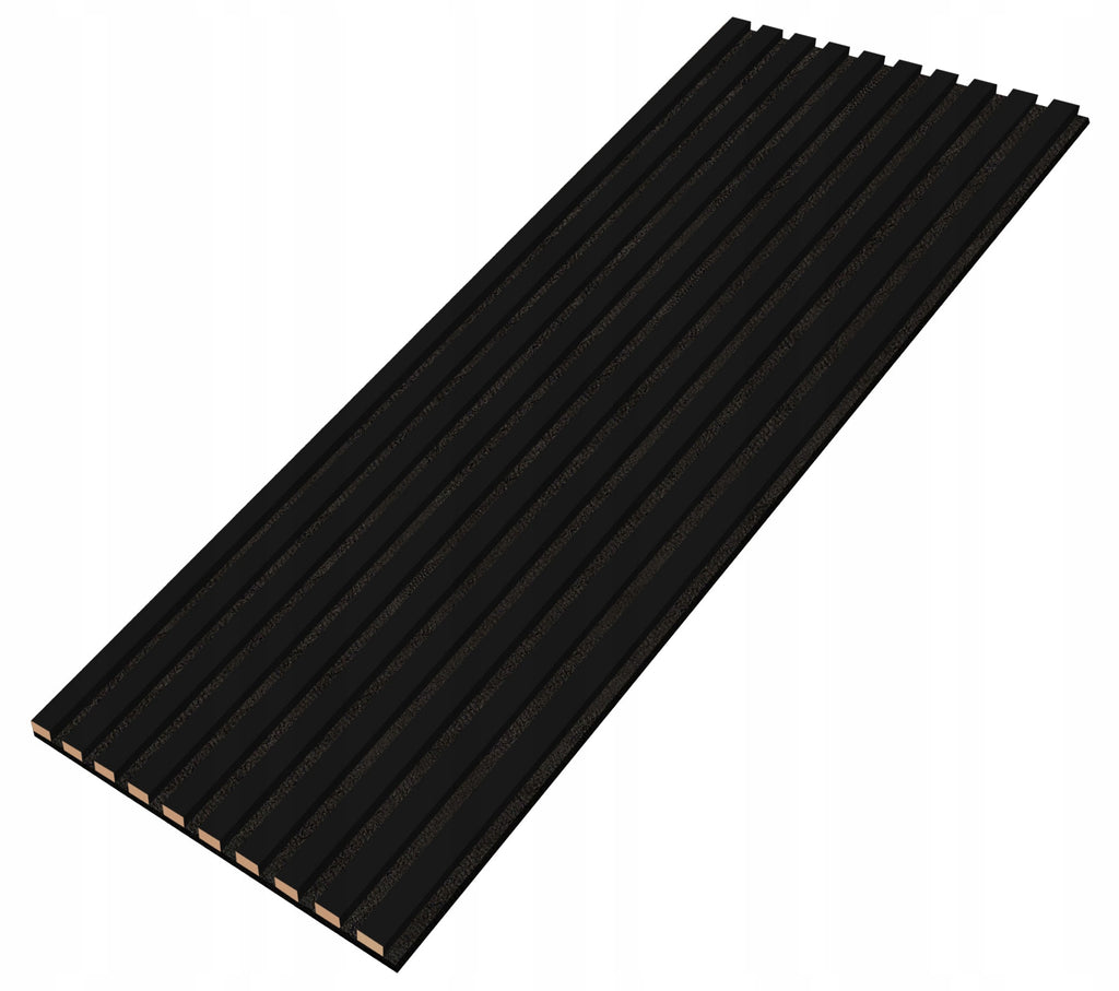 Schwarz Matt Wandlamellen Paneel 2800x460x18mm - 10 Leisten auf Filz