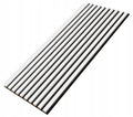 Weiß Matt Wandlamellen Paneel 2800x460x18mm - 10 Leisten auf Filz