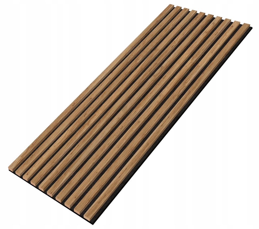 Eiche Wotan Wandlamellen Paneel 2800x460x18mm - 10 Leisten auf Filz