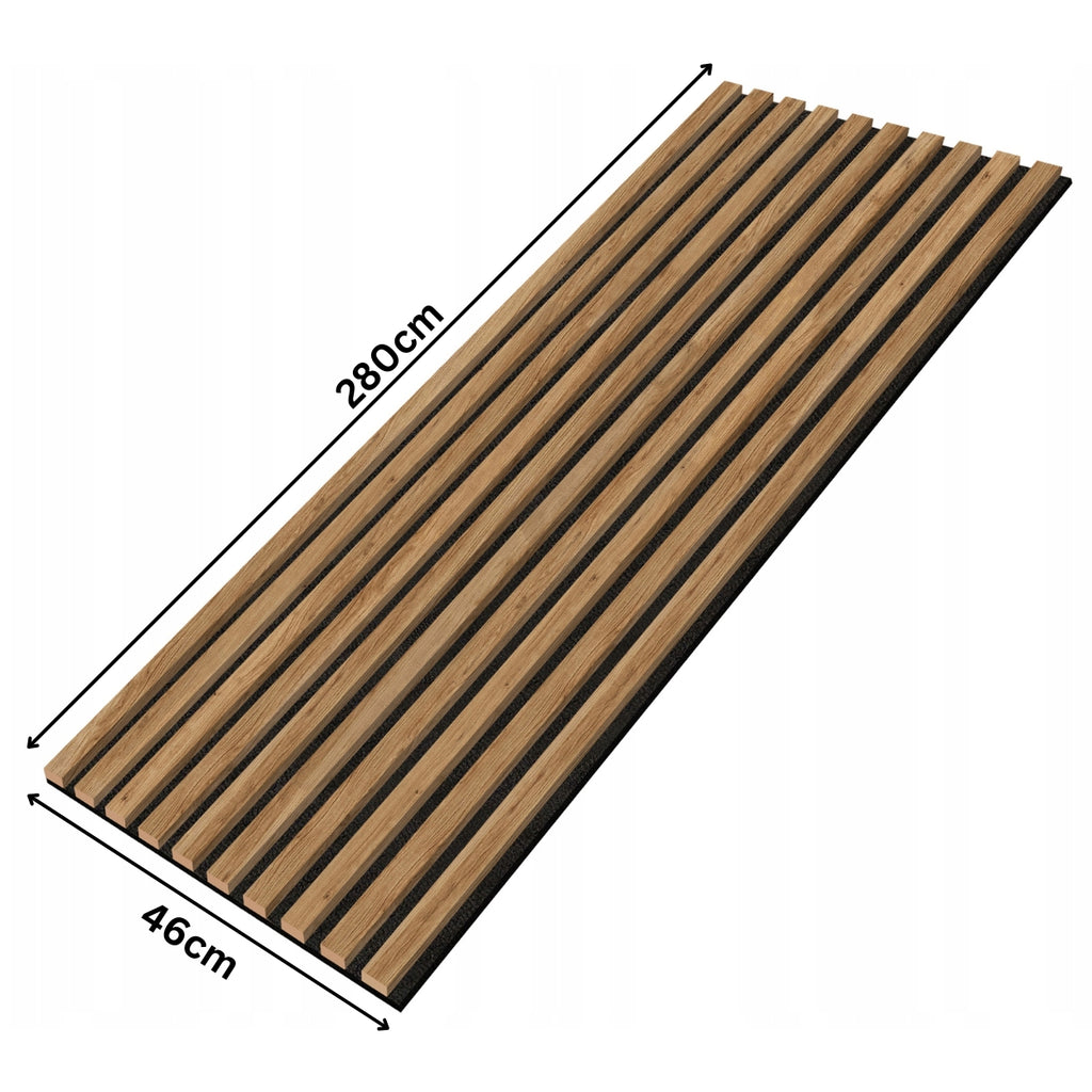 Eiche Wotan Wandlamellen Paneel 2800x460x18mm - 10 Leisten auf Filz
