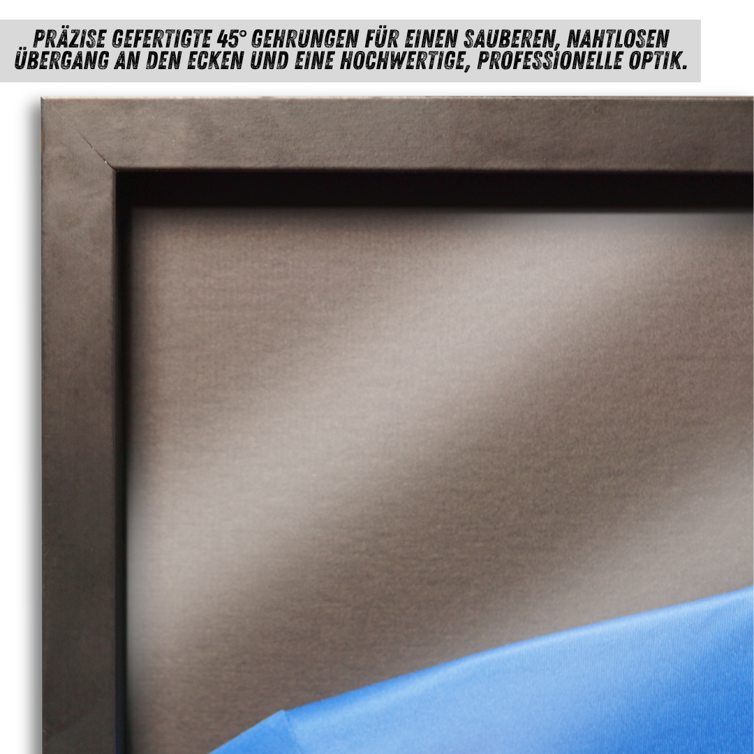 Bilderrahmen Trikotrahmen 63 x 83 cm Schwarz mit Trikot Bügel Halterung EmsCraft24