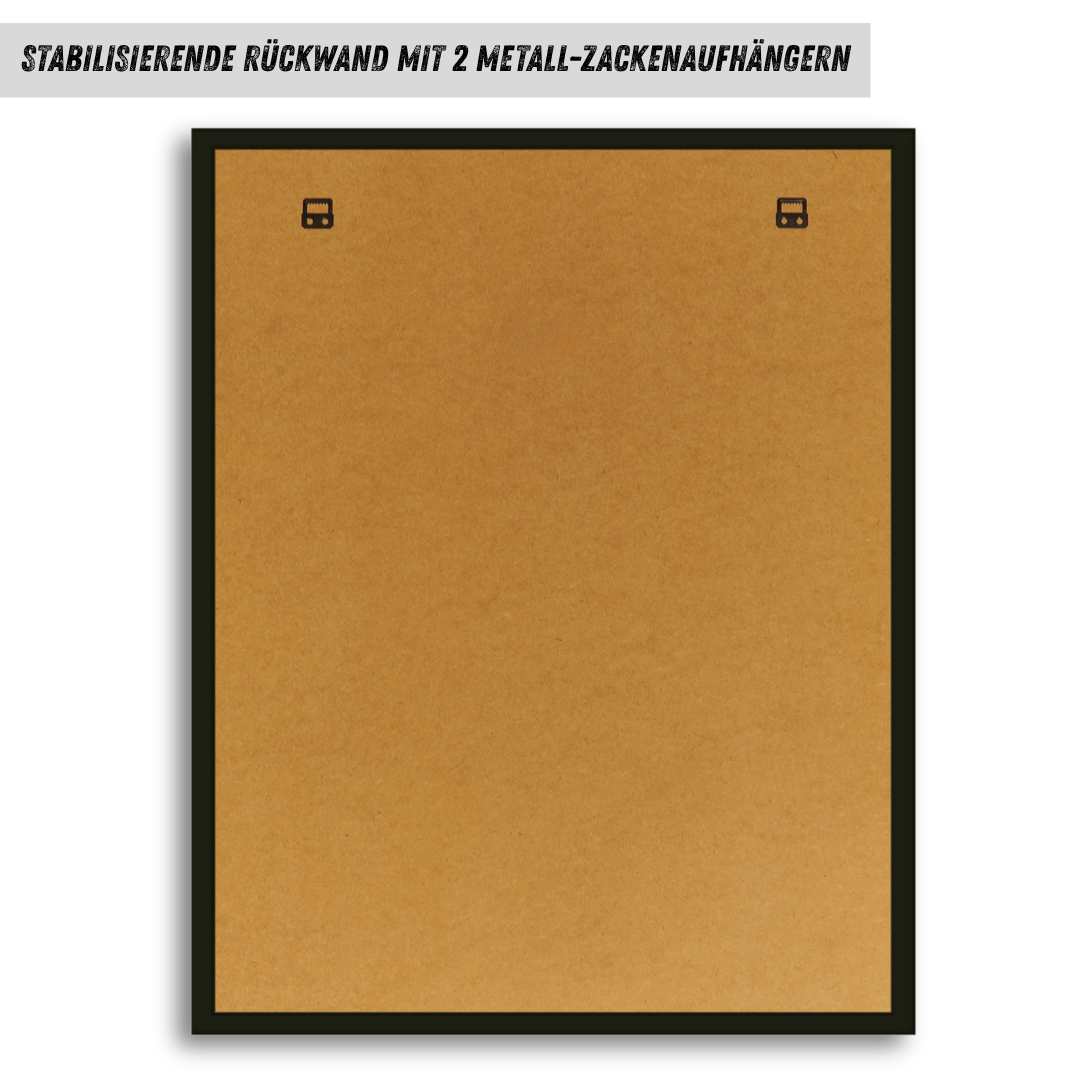 Bilderrahmen Trikotrahmen 63 x 83 cm Schwarz mit Trikot Bügel Halterung EmsCraft24