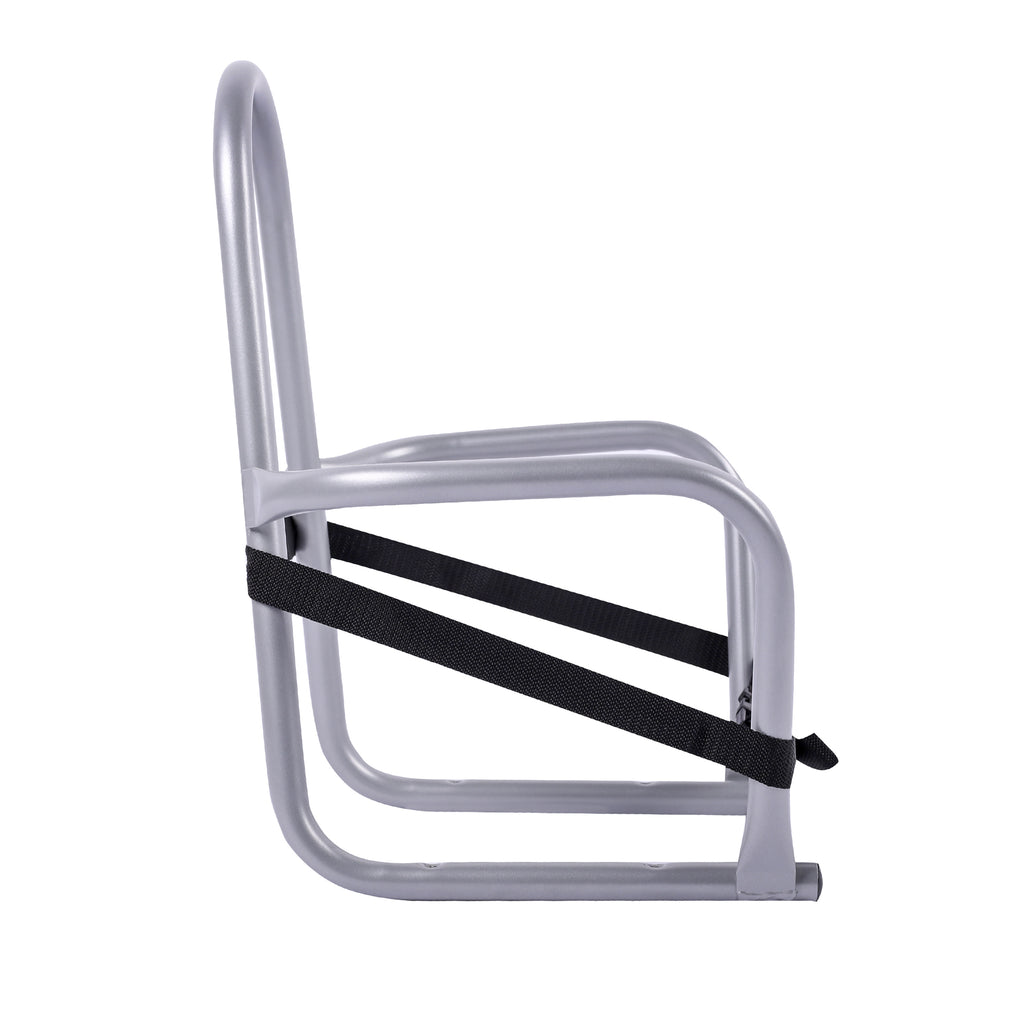 Schlitten Rennrodel mit Schiebestange, Silber, bis 80 kg CLAMARO Piccolino