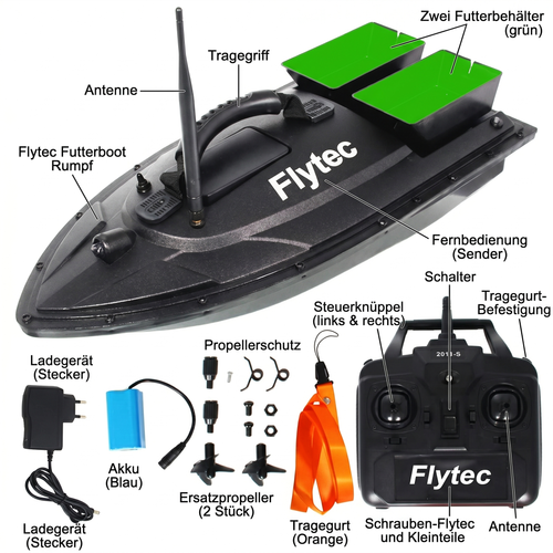 Futterboot Köderboot – RC Angelboot Flytec 2011-5, 5200 mAh