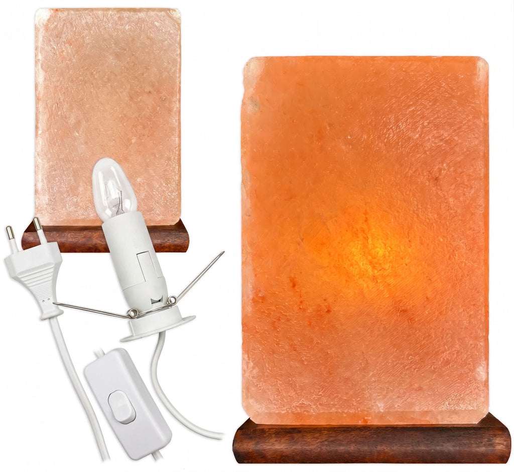 Helios Himalaya Salzlampe ca. 4 kg – Natürliche Kristalllampe mit warmem Ambiente