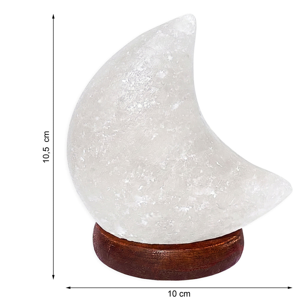 Himalaya Salzlampe Mond RGB Rosa USB, ca. 650g mit Holzsockel