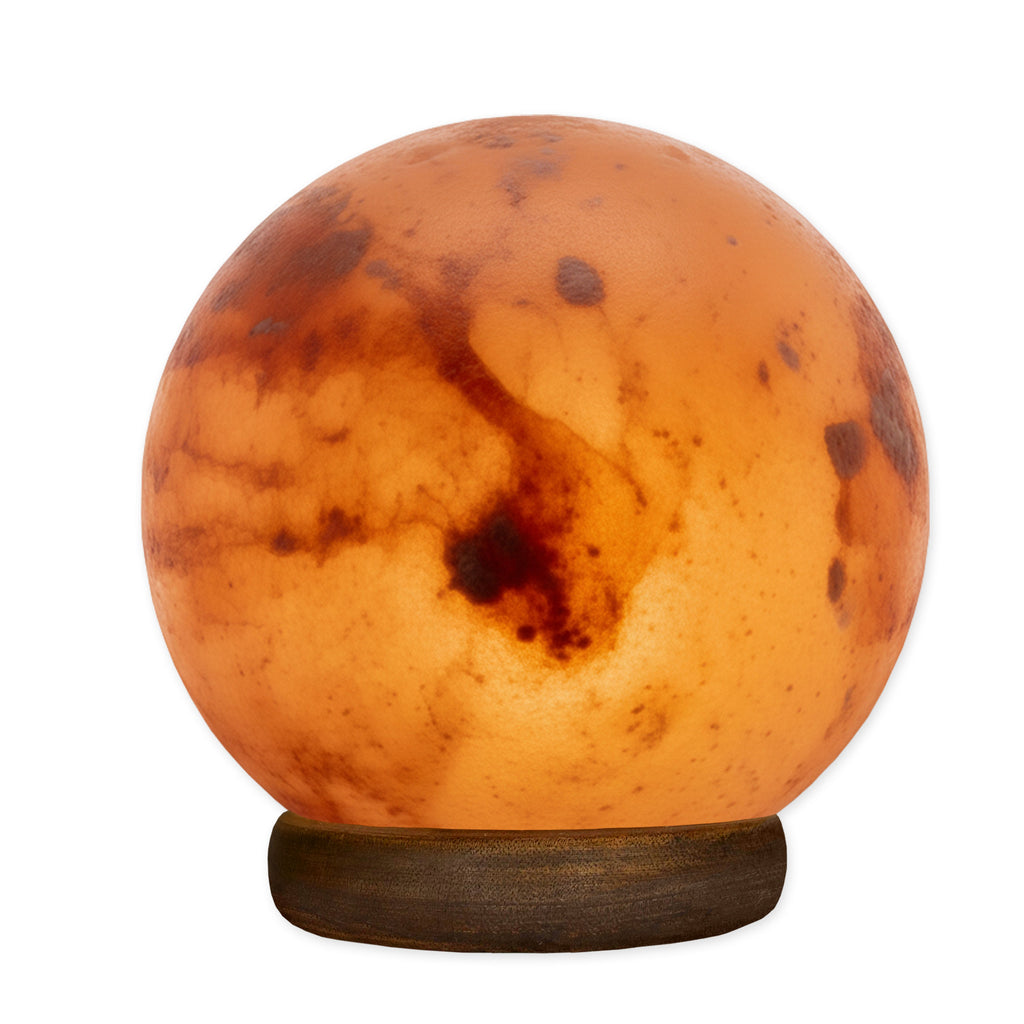 Salzlampe Kugel Luna – Himalaya Salz warmes Licht